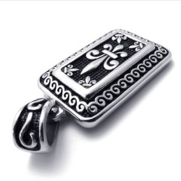 Colgante De Titanio Con Placa De Identificación Para Perro