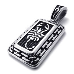 Colgante De Titanio Con Placa De Identificación De Escorpión