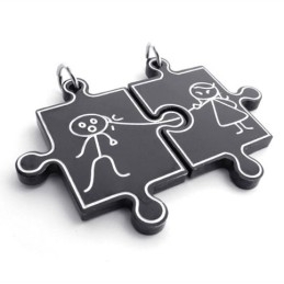 Colgante De Titanio Black Lovers
