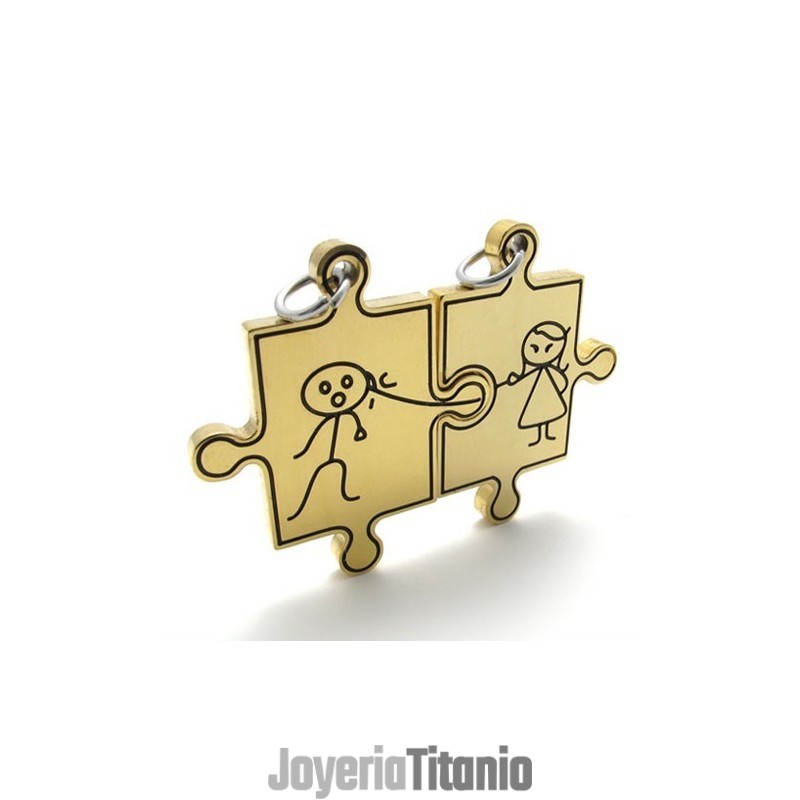 Colgante De Titanio Para Amantes Del Oro