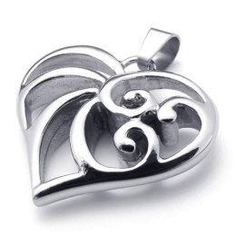 Colgante De Titanio Con Forma De Corazón