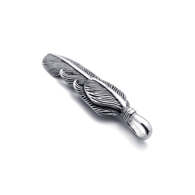 Colgante De Titanio Con Forma De Pluma De Ala Colgante De Titanio Con Forma De Pluma De Ala