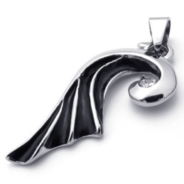 Colgante De Titanio Con Diamantes De Ala