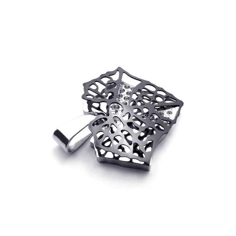 Colgante De Titanio Para Amantes De Las Hojas Negras