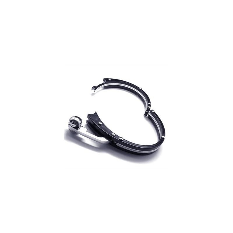 Pulsera De Titanio Puro Con Dije De Plata Negra Para Hombre Pulsera De Titanio Puro Con Dije De Plata Negra Para Hombre