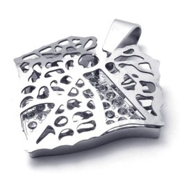 Colgante De Titanio Con Hoja Hueca