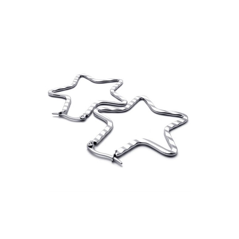 Pendientes De Titanio Con Forma De Estrella Pendientes De Titanio Con Forma De Estrella
