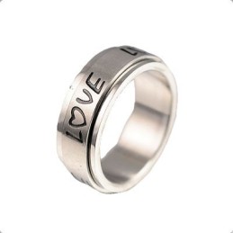 Anillo De Titanio Love Rotation