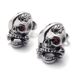 Pendientes De Titanio Con Calavera