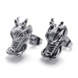 Pendientes De Titanio Con Forma De Dragón Chino