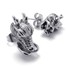 Pendientes De Titanio Con Forma De Dragón Chino