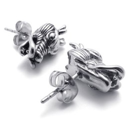 Pendientes De Titanio Con Forma De Dragón Chino