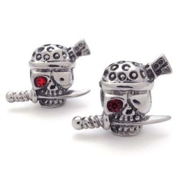 Pendientes De Titanio Con Calavera