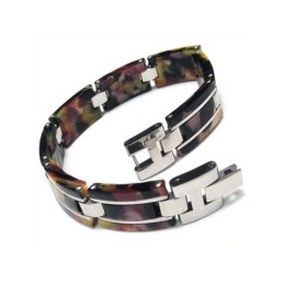 Pulsera De Caucho De Titanio Puro Con Dijes Para Hombre Y Niño