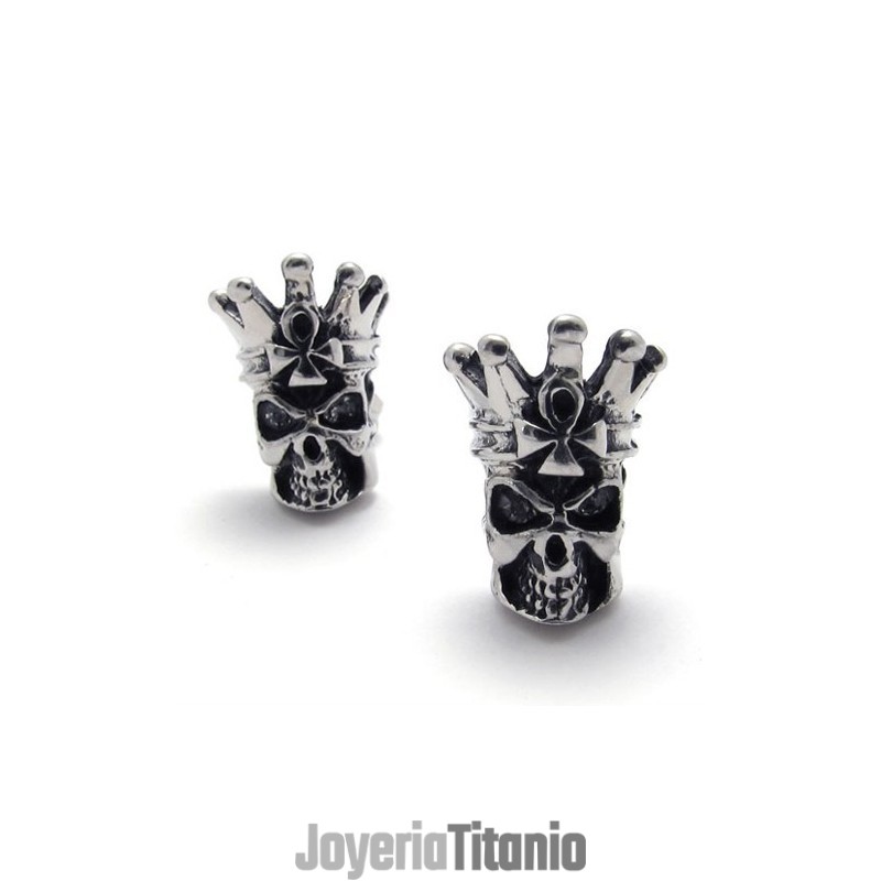 Pendientes De Titanio Con Calavera