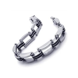 Pulsera De Titanio Puro Y Plata Para Hombre Y Niño