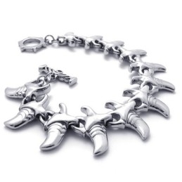 Pulsera De Titanio Con Cuerno De 8,7 Pulgadas