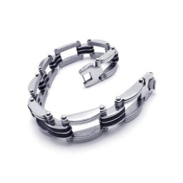 Pulsera De Titanio Puro Y Plata Para Hombre Y Niño