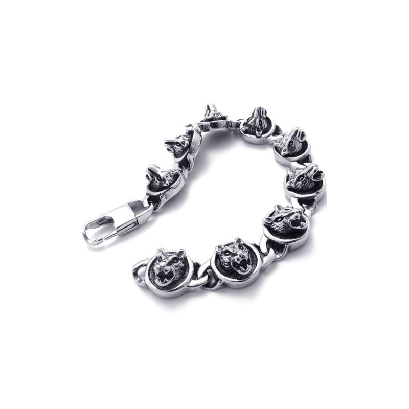 Pulsera De Titanio Con Diseño De Gatos De 8,3 Pulgadas Pulsera De Titanio Con Diseño De Gatos De 8,3 Pulgadas