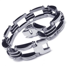 Pulsera De Titanio Puro Y Plata Para Hombre Y Niño
