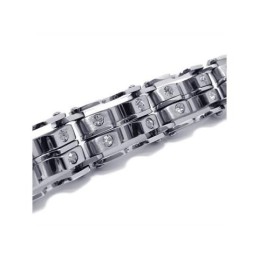 Pulsera De Titanio Puro Con Dije De Plata Para Hombre Y Niño
