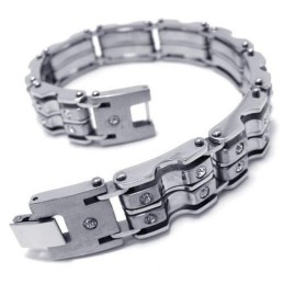 Pulsera De Titanio Puro Con Dije De Plata Para Hombre Y Niño