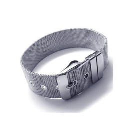 Pulsera De Titanio Puro Y Plata Para Hombre Y Niño