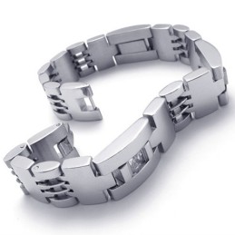 Pulsera De Titanio Con Diamantes De 8,5 Pulgadas