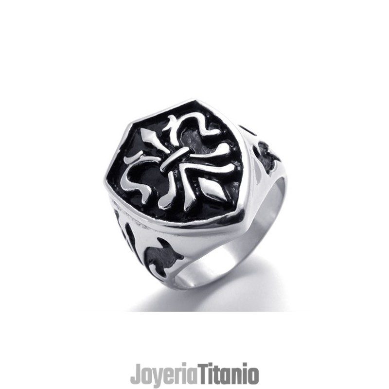Anillo De Titanio Con Corona