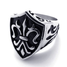 Anillo De Titanio Con Corona