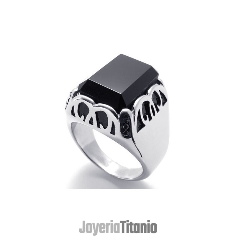Anillo De Titanio Con Gemas Anillo De Titanio Con Gemas
