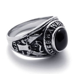 Anillo De Titanio Con Gemas