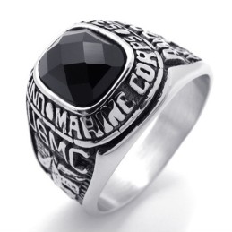 Anillo De Titanio Con Gemas