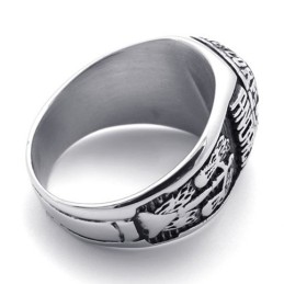 Anillo De Titanio Con Gemas