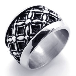 Anillo De Titanio Vintage Negro