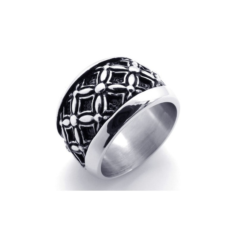 Anillo De Titanio Vintage Negro Anillo De Titanio Vintage Negro