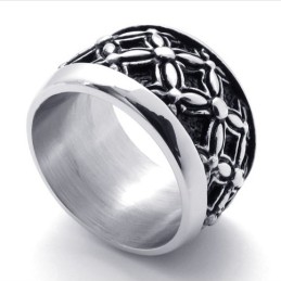 Anillo De Titanio Vintage Negro