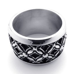 Anillo De Titanio Vintage Negro