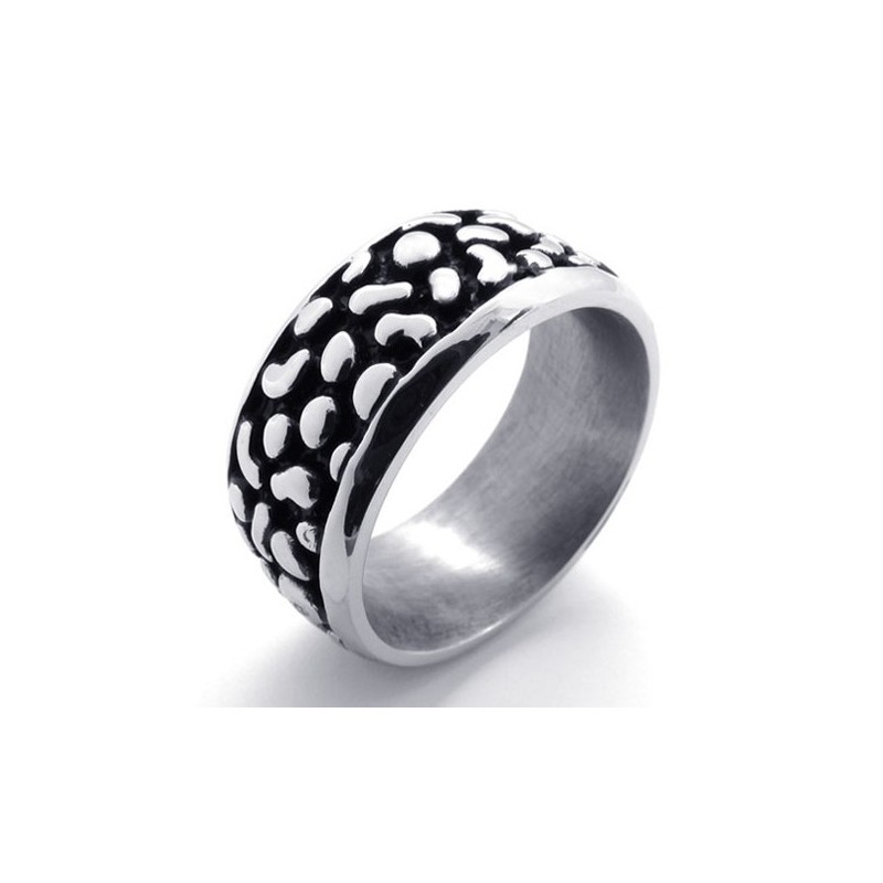 Anillo De Titanio Vintage Negro Anillo De Titanio Vintage Negro