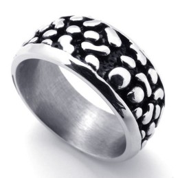 Anillo De Titanio Vintage Negro