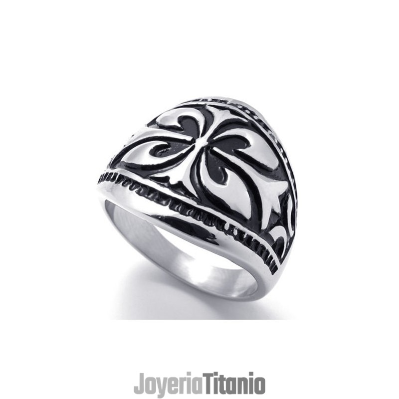 Anillo De Titanio Con Cruz Anillo De Titanio Con Cruz