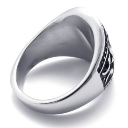 Anillo De Titanio Con Cruz