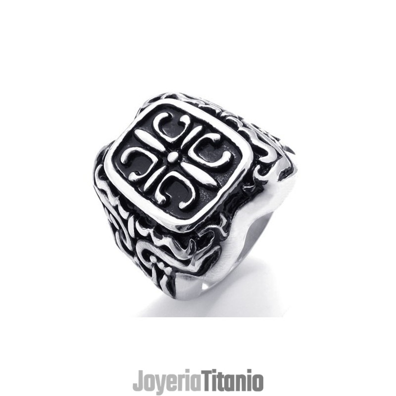 Anillo De Titanio Con Corona