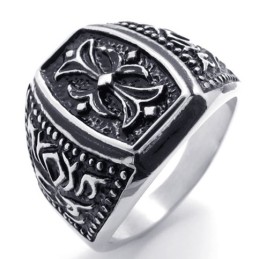 Anillo De Titanio Con Corona