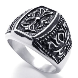 Anillo De Titanio Con Corona