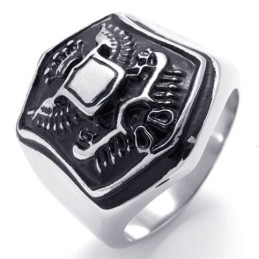 Anillo De Titanio Con Águila