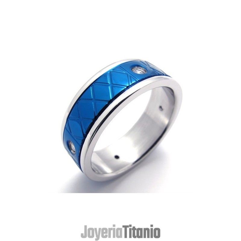 Anillo De Titanio Azul Anillo De Titanio Azul
