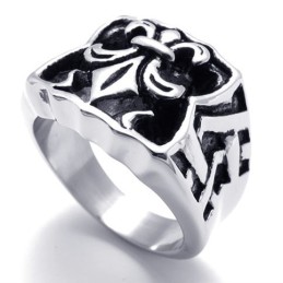 Anillo De Titanio Con Corona
