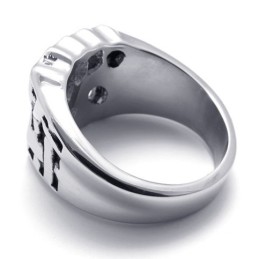 Anillo De Titanio Con Corona