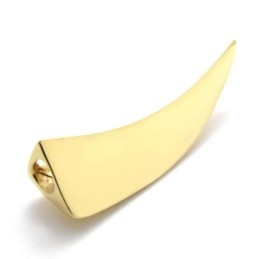 Colgante De Diente De Lobo De Titanio Dorado